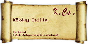 Kökény Csilla névjegykártya