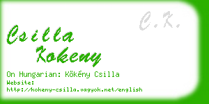 csilla kokeny business card