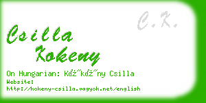 csilla kokeny business card